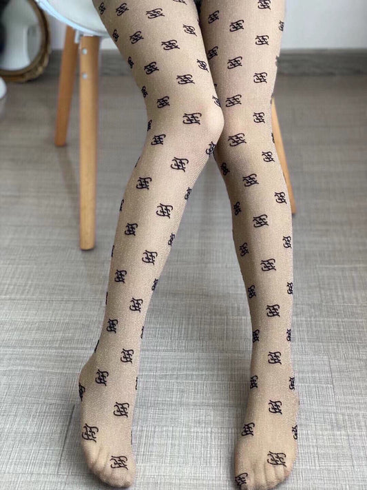 Fendi 植絨金線絲襪