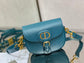 Dior Bobby-小號18cm-深海藍牛皮