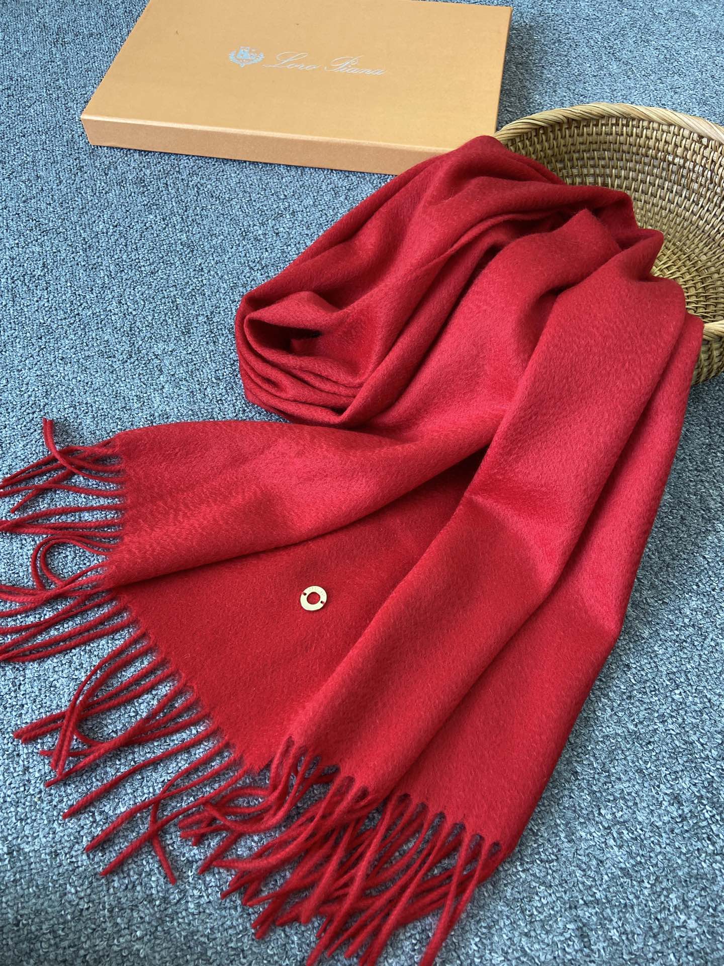 L-Piana-水波紋羊絨圍巾-100%山羊絨 30*180cm