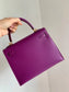 Hermes-Kelly 25-P9海葵紫-Epsom-金扣