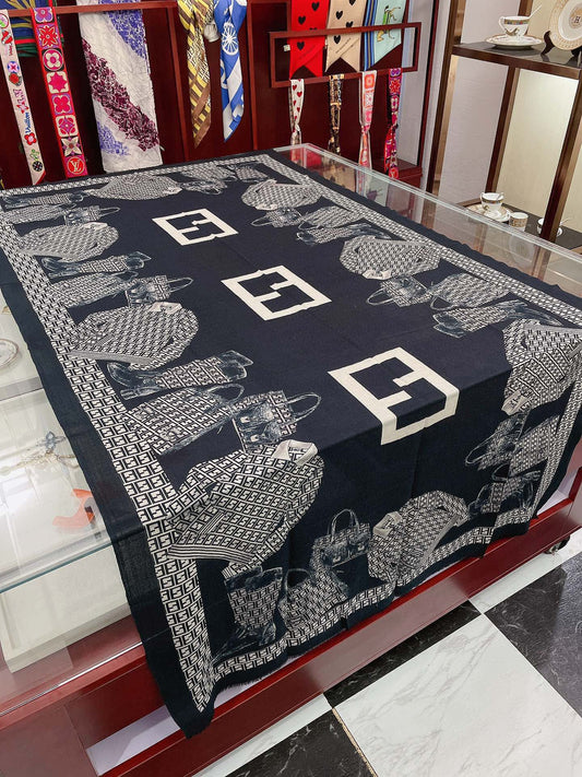 Fendi 羊絨絲巾 大方巾