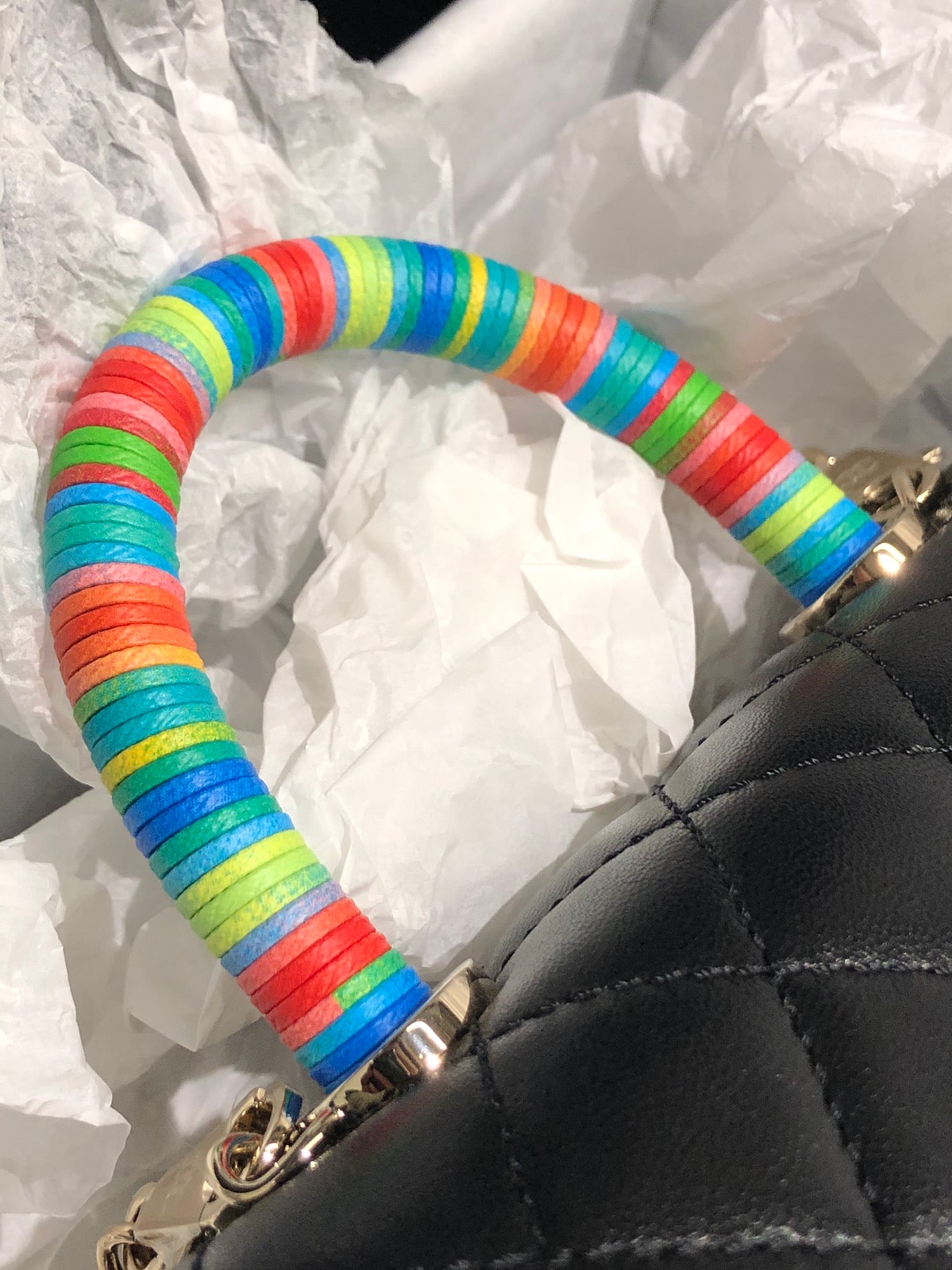 Chanel mini coco handle彩虹包-黑色