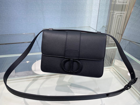 Dior 蒙田 30 Montaigne系列-24cm-磨砂扣-黑