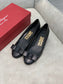 Salvatore Ferragamo鞋-菲拉格慕 VARA蝴蝶結 粗低跟鞋