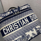 Dior 深藍老虎化妝包-刺繡叢林