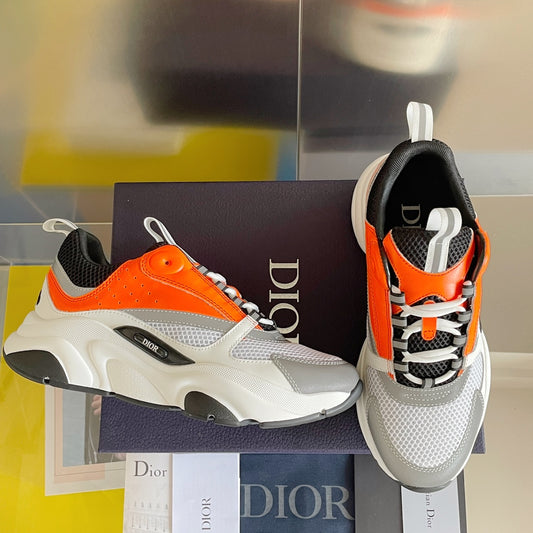迪D家-B22系列 休閒運動鞋 灰橘色