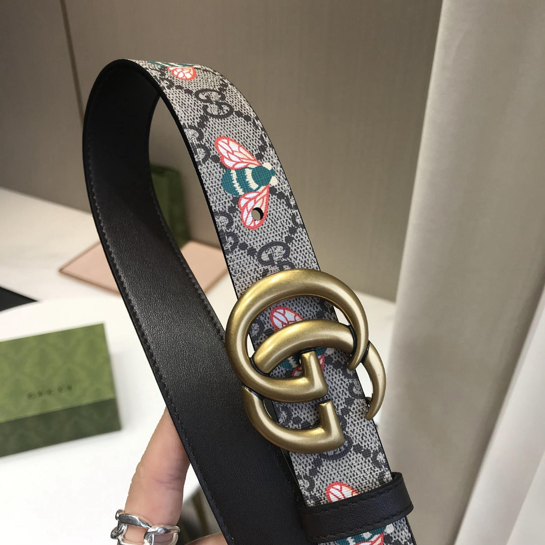 古G家-老花印花皮帶-3.0cm