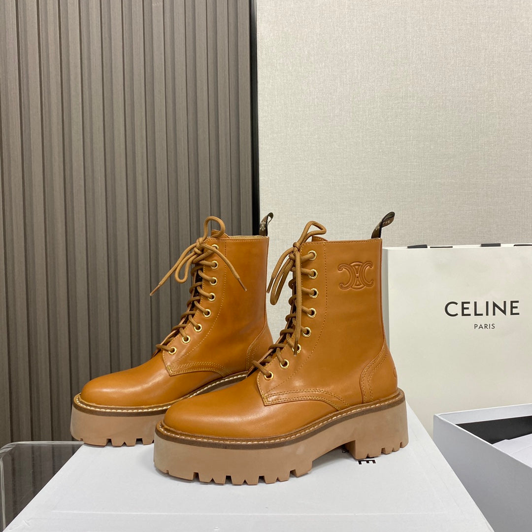 賽C家-繫帶厚底靴 跟高5cm (尺碼35-39，40訂製）
