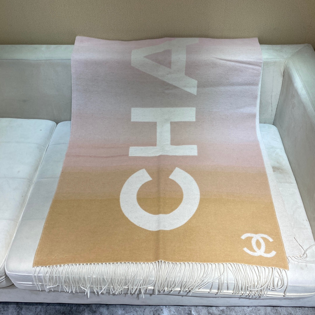 小香家-羊毛羊絨圍巾 70*200cm 杏色