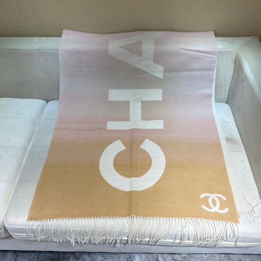 小香家-羊毛羊絨圍巾 70*200cm 杏色