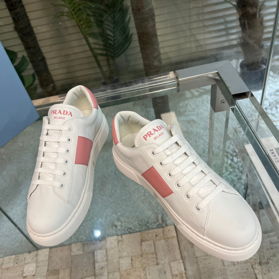 普P家-2023春夏新款 拼色小白鞋 粉色