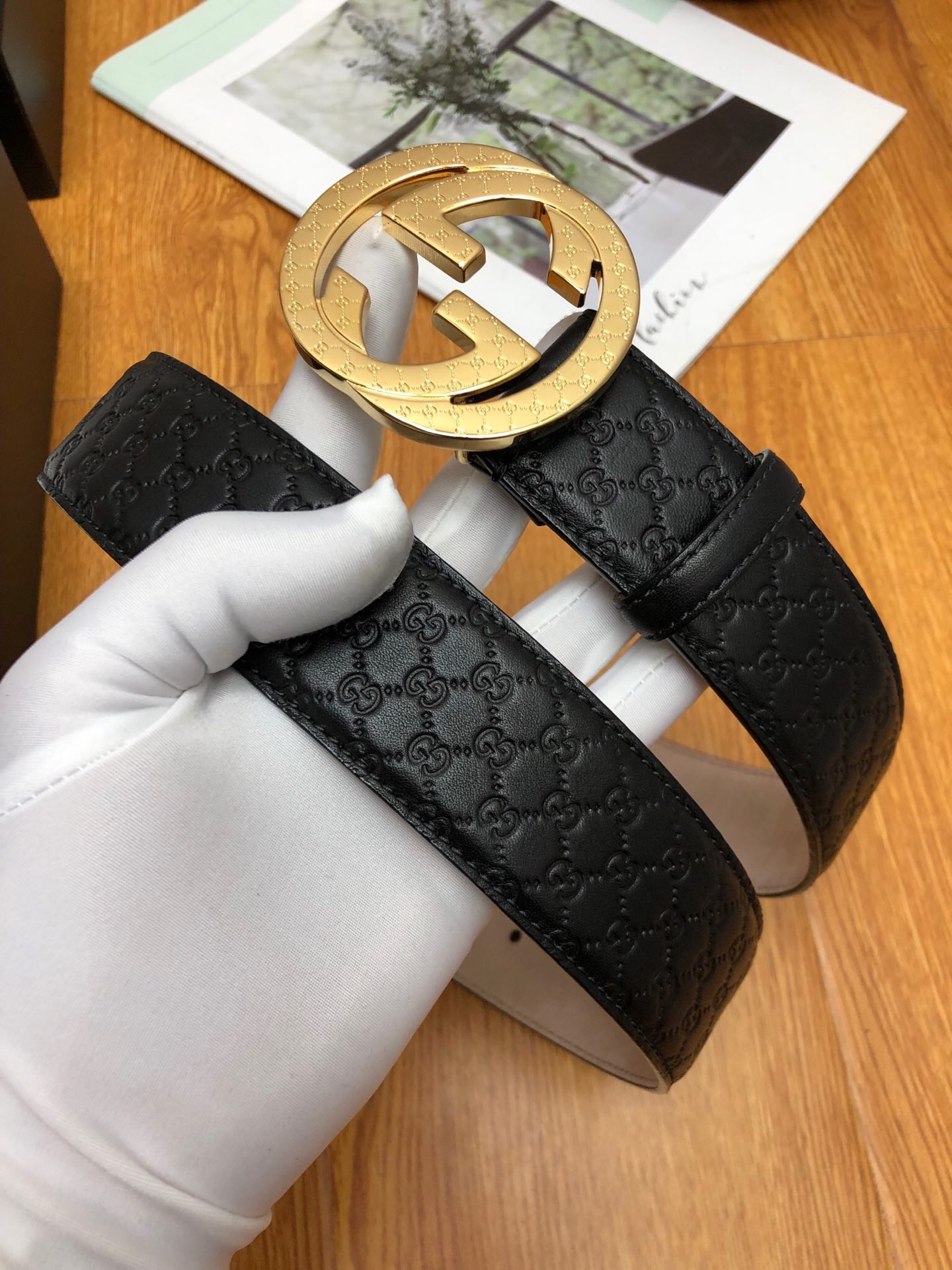 古G家-皮帶-3.8cm-男款