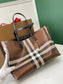 巴B家-樺木棕格紋 托特包
