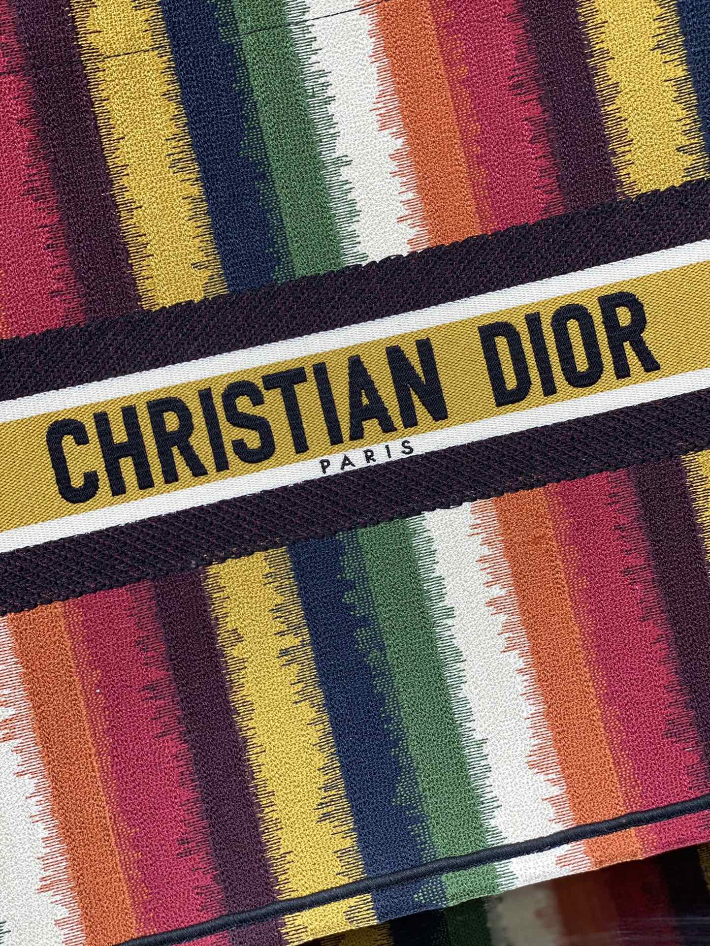 Dior Book Tote-大號41.5cm-彩色條紋