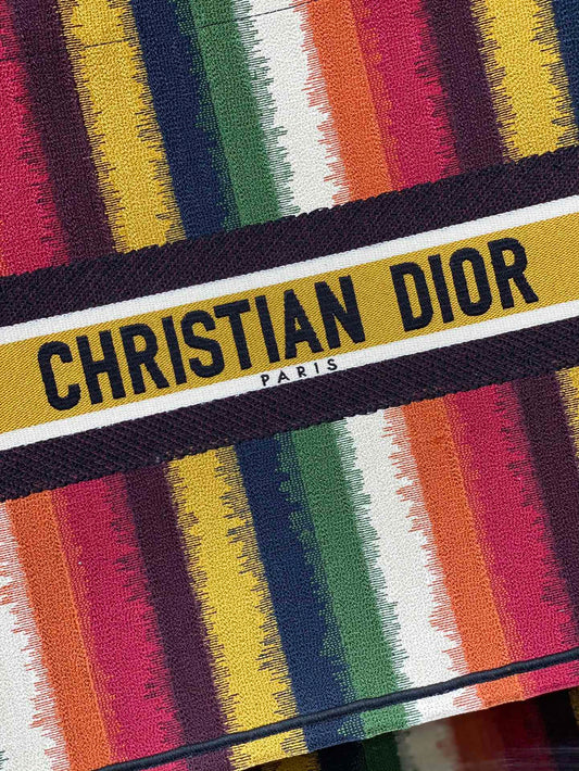 Dior Book Tote-大號41.5cm-彩色條紋