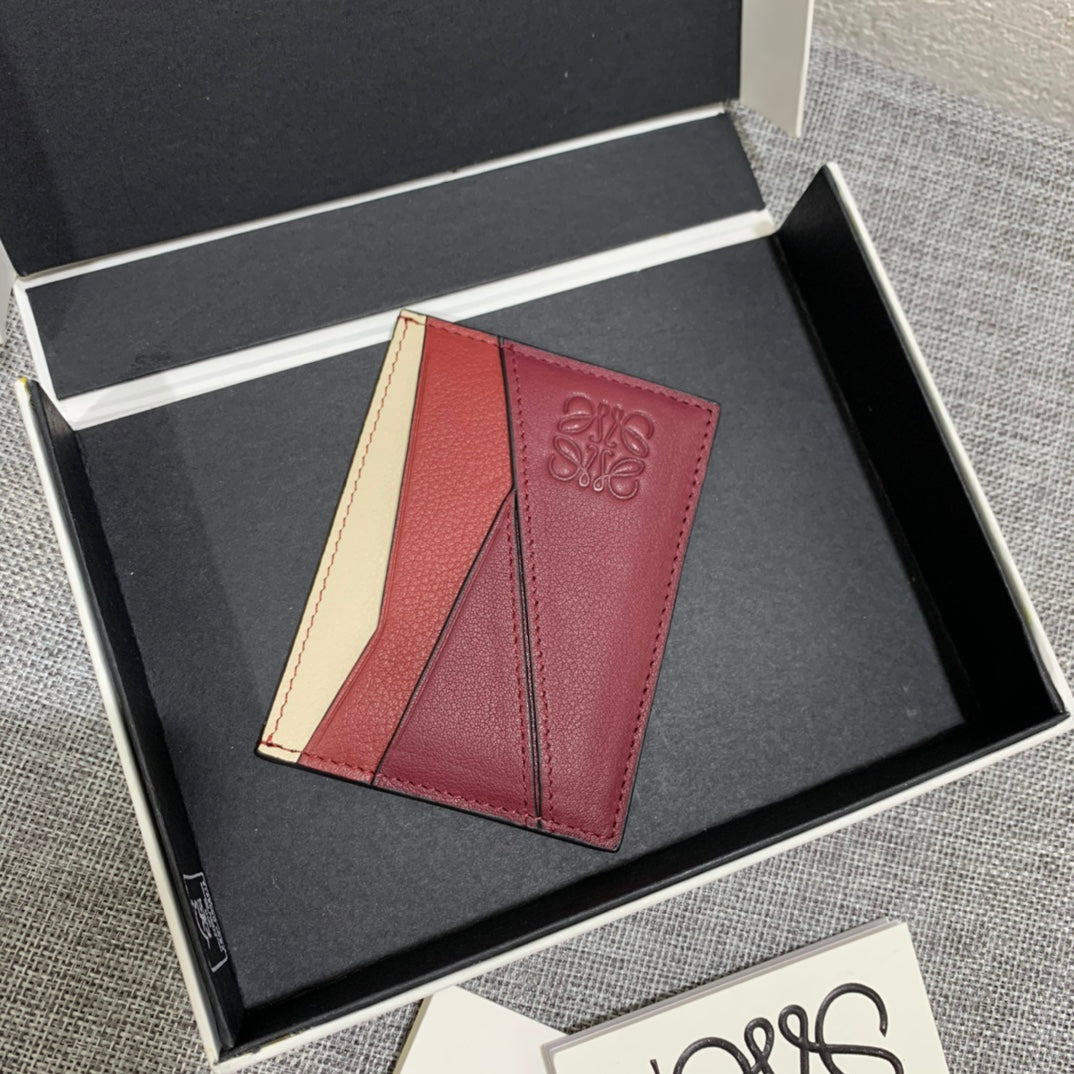 Loewe Plain Card Holder 多色拼接皮革卡包