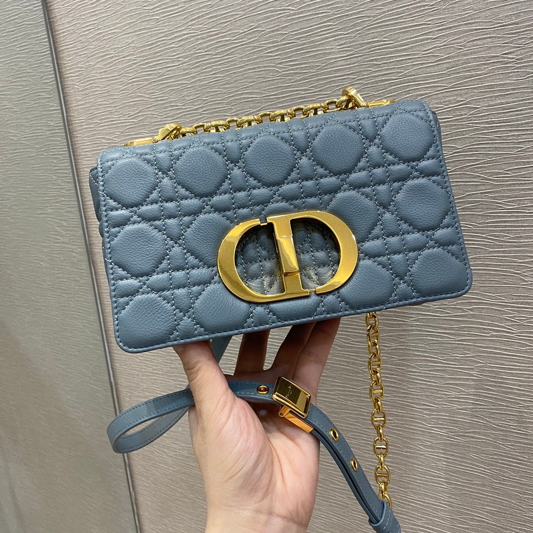 Dior Caro 小號20cm-馬卡龍藍
