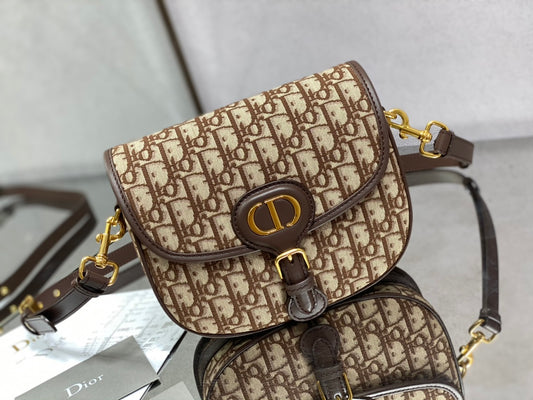 Dior-Bobby包 oblique系列秋冬 中號 咖啡棕