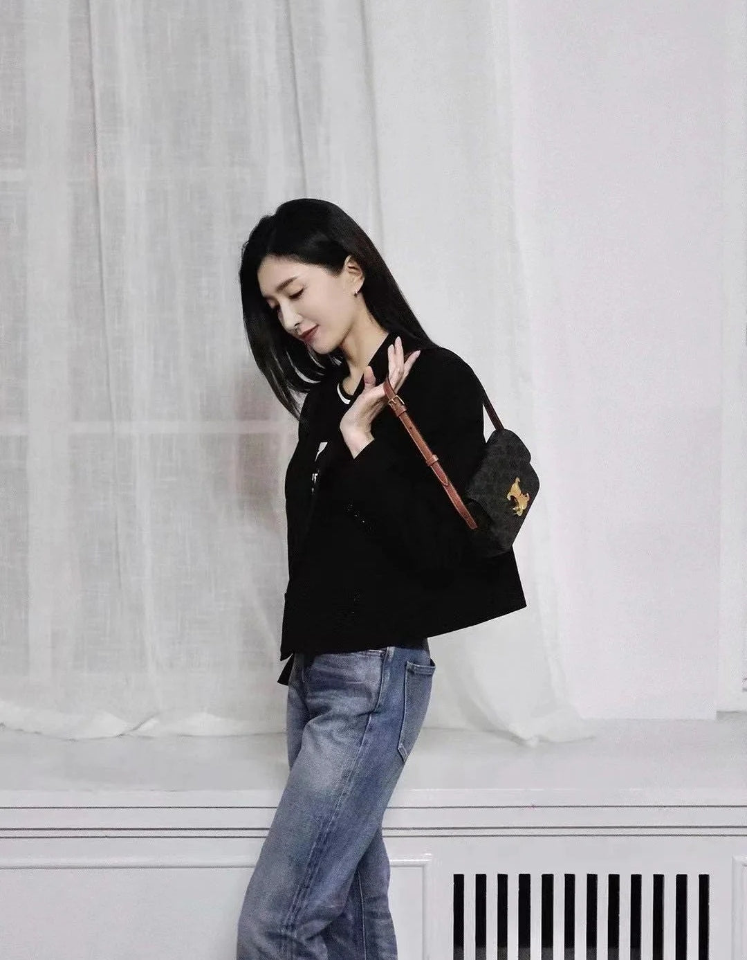 Celine Triomphe老花腋下包