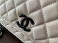 Chanel WOC-白色球紋牛皮-黑扣