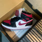 N1K- AJ 1 mid 中筒板鞋 休閒鞋 黑紅色
