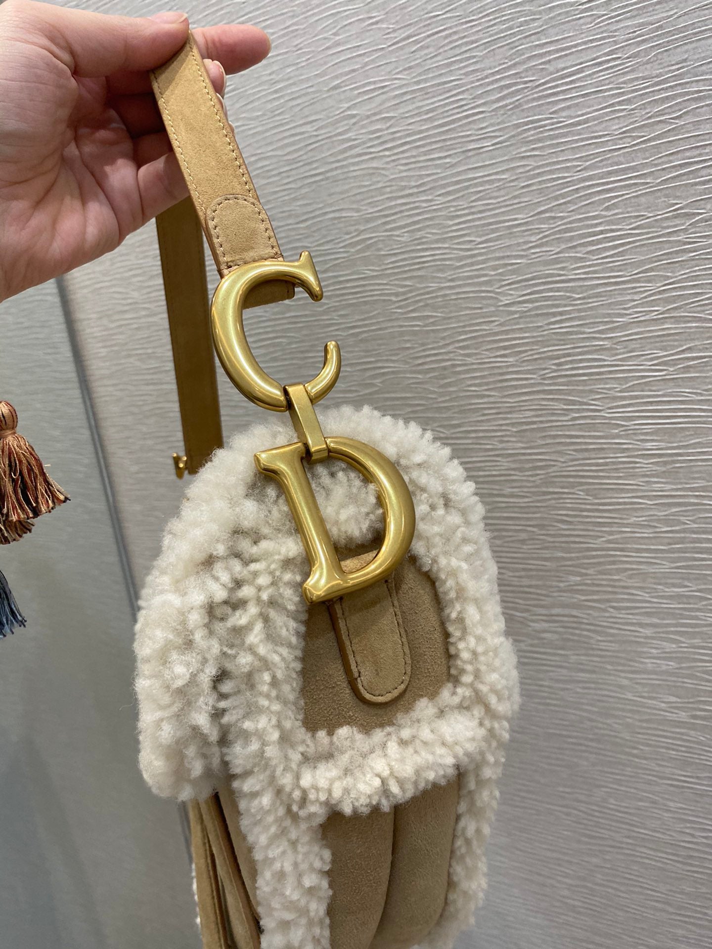 Dior 馬鞍包-25cm-羊毛系列