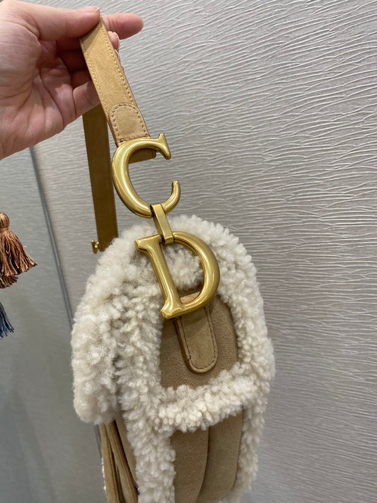 Dior 馬鞍包-25cm-羊毛系列