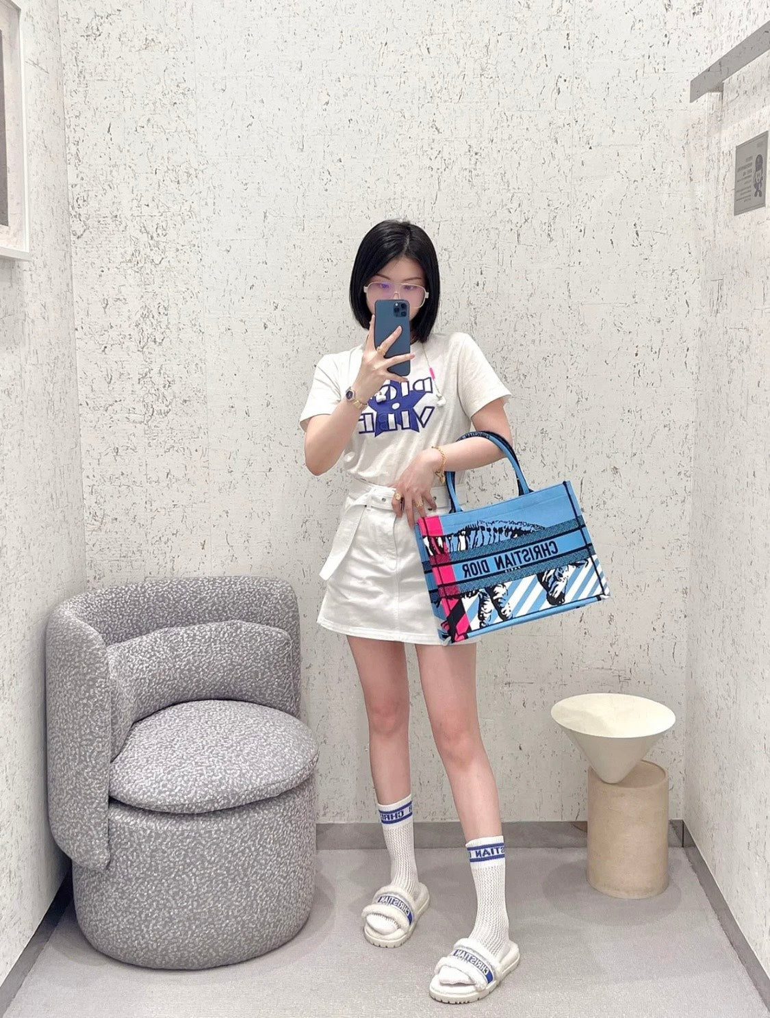 迪D家 Book Tote-中號36.5cm-彩色叢林系列