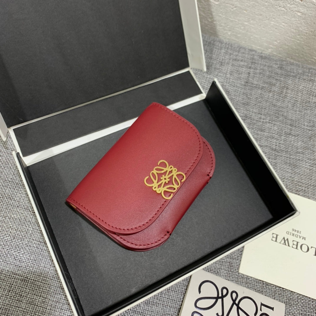Loewe Goya 系列絲綢小牛皮卡包