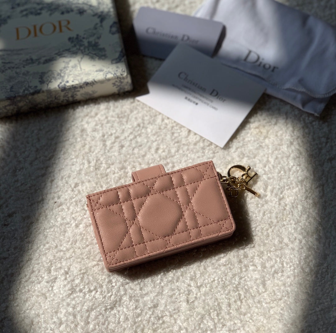 Dior 小羊皮風琴卡包