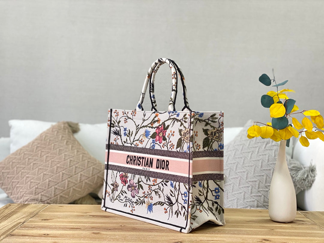 Dior Book Tote-大號41.5cm-月季花