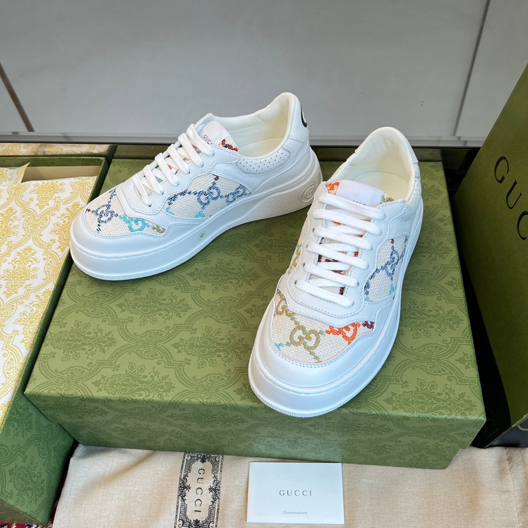 古G家-2022秋冬新款 刺繡小白鞋
