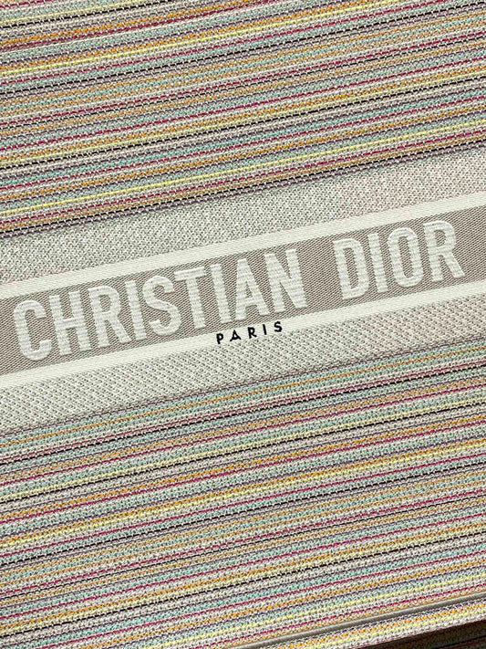 Dior Book Tote-大號41.5cm-金絲條紋