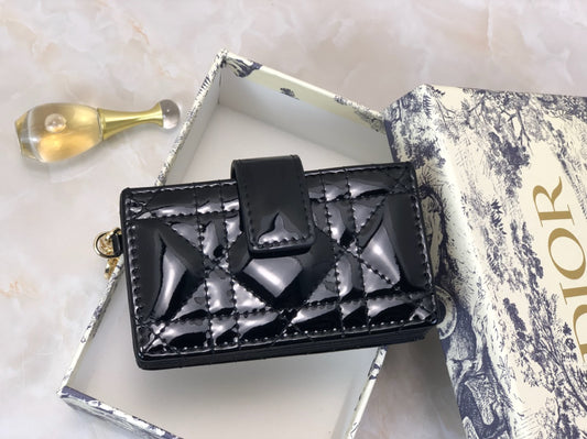 Dior 風琴卡包-黑色
