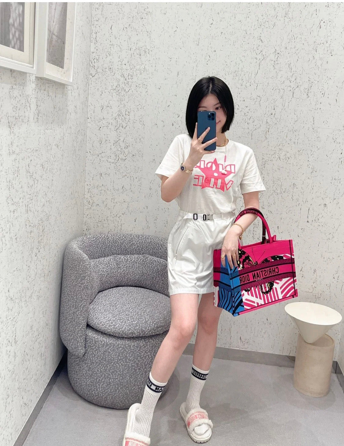 迪D家 Book Tote-中號36.5cm-彩色叢林系列