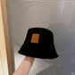 羅L家-牛皮LOGO牌簡約漁夫帽-4色