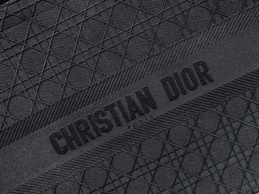 Dior Book Tote-大號41.5cm-刺繡黑藤格
