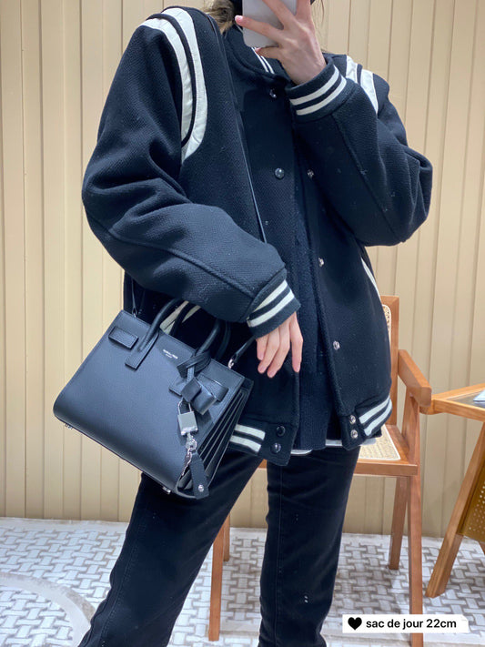 聖Y羅-sac de jour 風琴包山羊紋 黑色 22cm