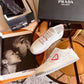 Prada鞋-Prada 粉色LOGO 小白鞋