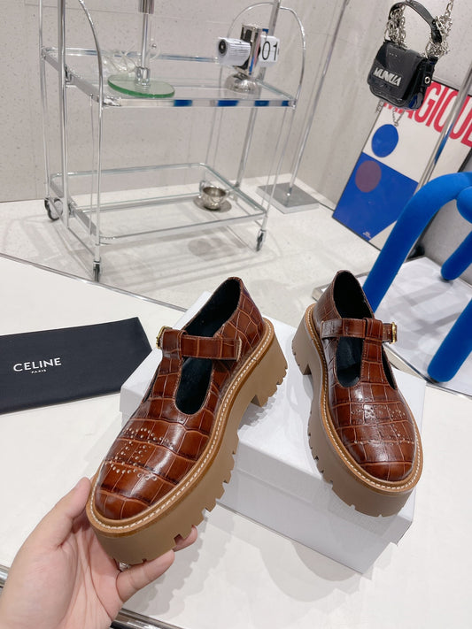 賽C家-22秋冬新款樂福鞋 牛皮大石紋(尺碼35-39)