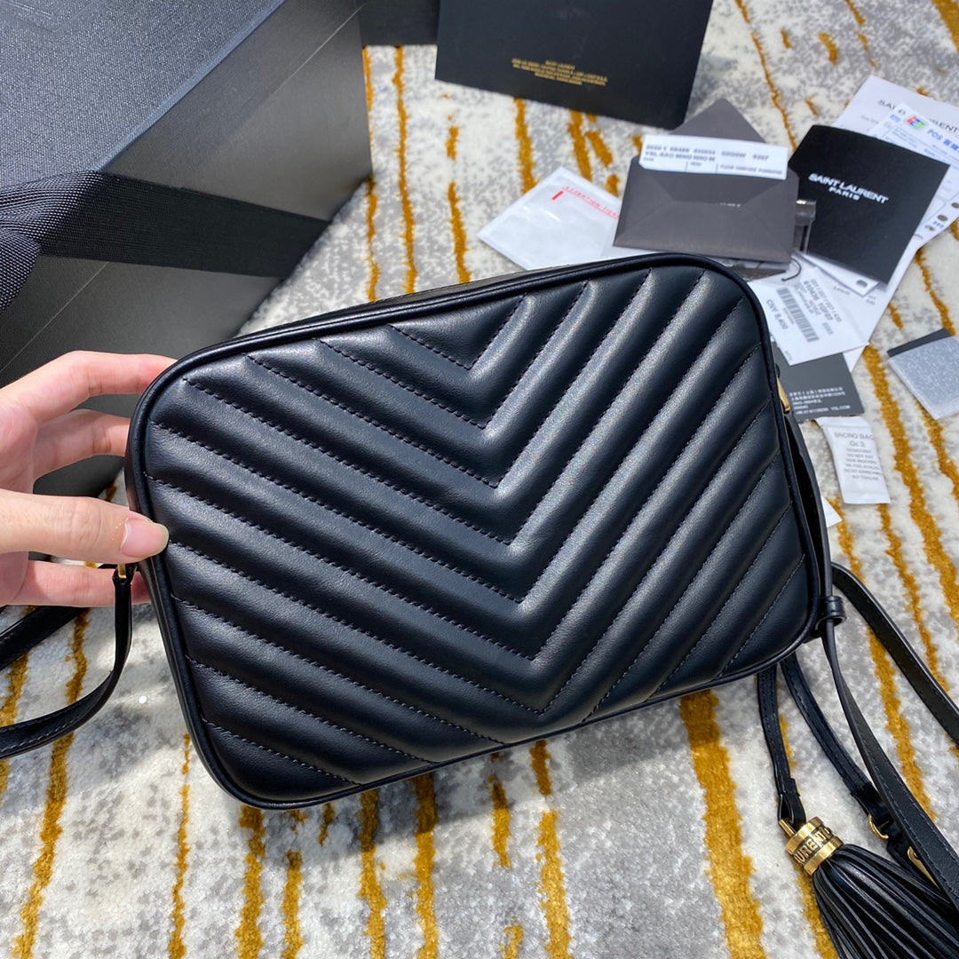 聖Y羅-Lou Bag 相機包-黑色金扣