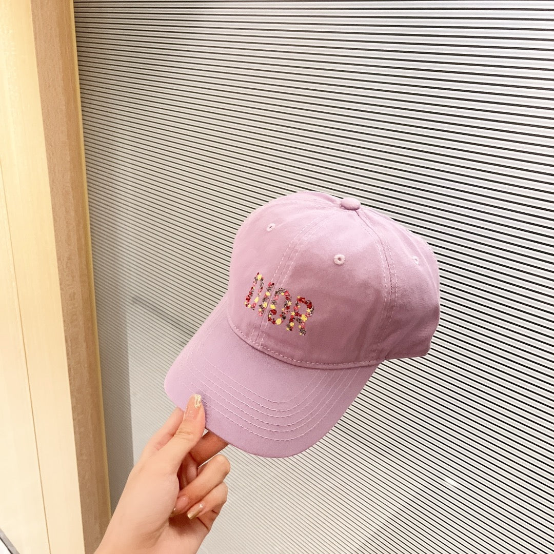 迪D家-花卉LOGO棒球帽 多色