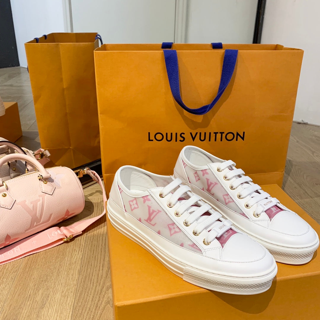 LV鞋-LV Charlie 2022春 低筒 粉色