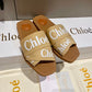 克羅C-奶茶色woody logo拖鞋（尺碼35-39，40、41訂製）