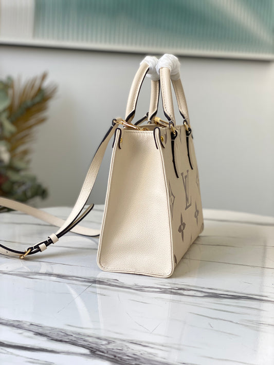 LV M45654 奶白淡粉 Onthego PM
