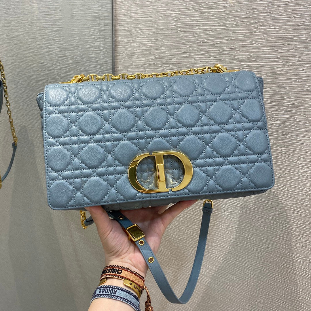 Dior Caro 大號28cm-馬卡龍藍