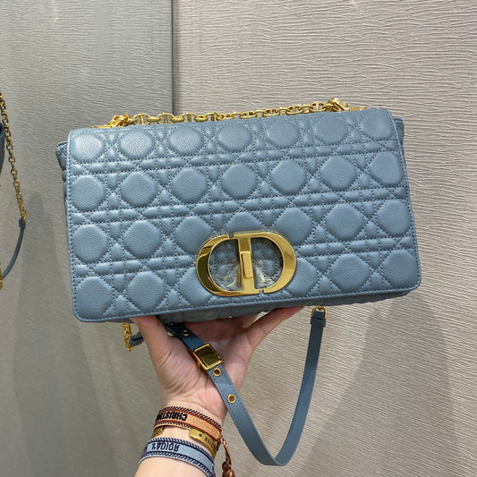 Dior Caro 大號28cm-馬卡龍藍