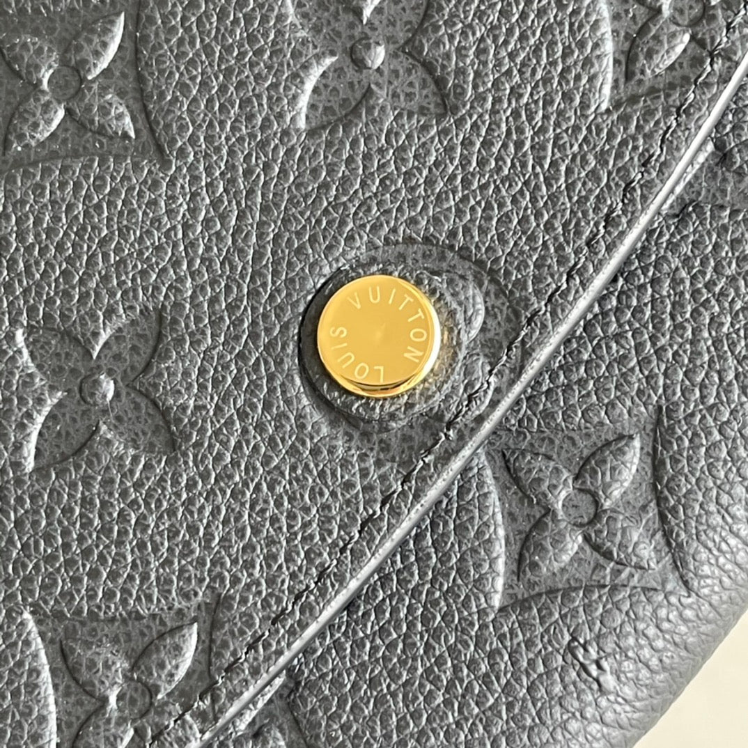 LV M69417 黑色 Emilie 翻蓋長夾