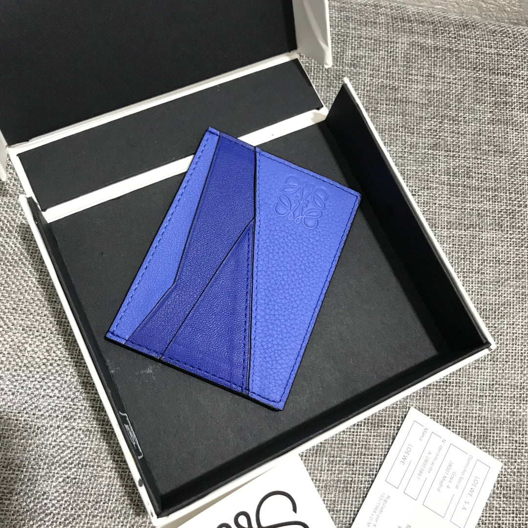 Loewe Plain Card Holder 多色拼接皮革卡包