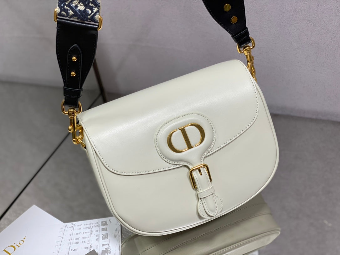 Dior Bobby-大號27cm-白色牛皮